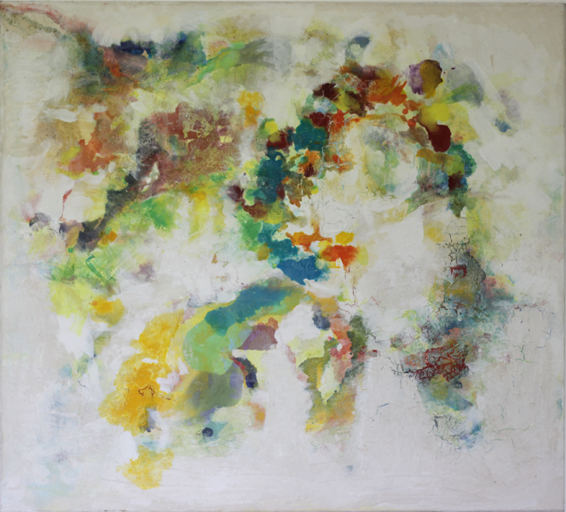 2013_2022_fleck-kranz_am-baumstumpf_2380, oil on canvas, 90 × 100 cm (Kirsten Kötter)
