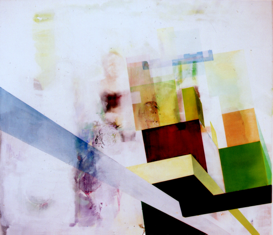 untitled (Nordweststadt), 2007 / 2010, oil, acrylic, canvas, palimpsest (overpainting),
  120 × 140 cm (Kirsten Kötter)