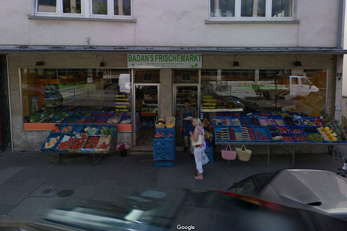 Frankfurt a. M., Grüneburgweg 23a, 2008, Badans Frischemarkt, Quelle: Google Streetview