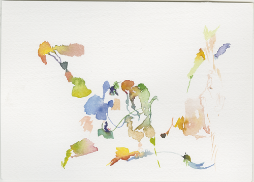 2018-04-24_improvisohrium_session1, watercolour, 17 × 24 cm (Kirsten Kötter)