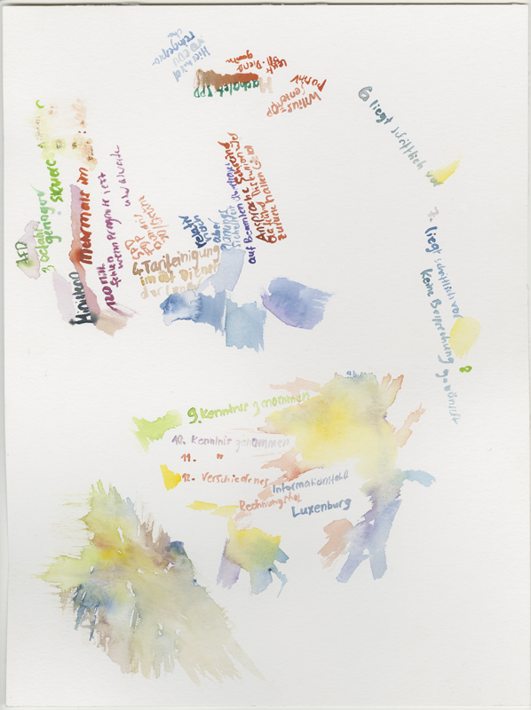 2019-03-20_ausschuss-haushalt-finanz-2, budget and finance committee,
house of representatives Mainz,
watercolour, 30 × 40 cm (Kirsten Kötter)