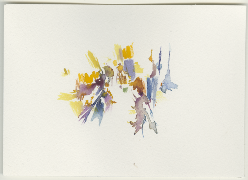 2021-12-31_heidenfahrt, watercolour, 12 × 17 cm (Kirsten Kötter)