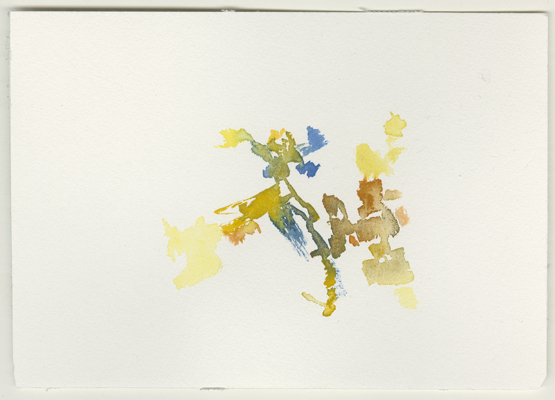 2022-12-16_wiese-budenheim-pumpe-schafe, watercolour, 12 × 17 cm (Kirsten Kötter)