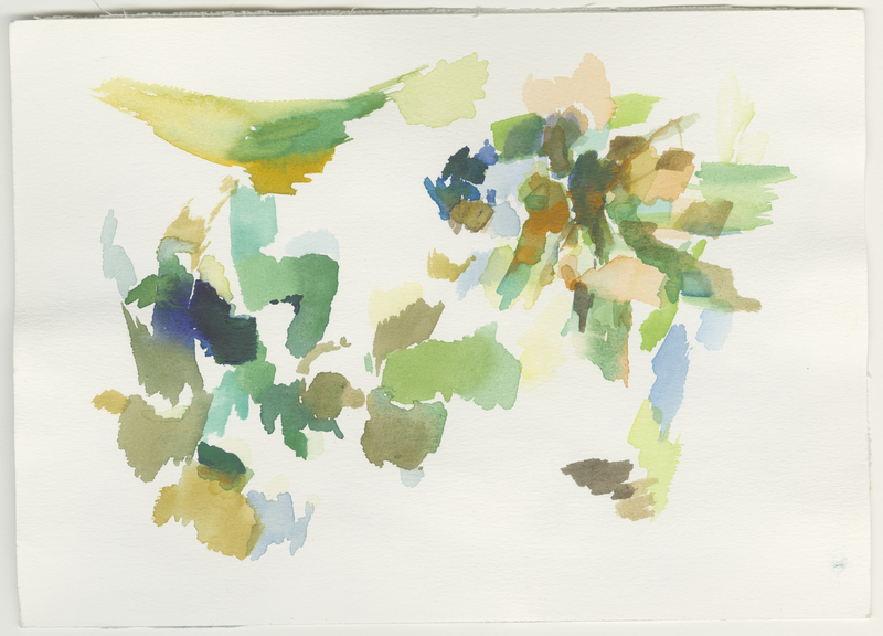 abstrakt1-rueckseite-gesicht, ca. 2015, watercolour, 17 × 24 cm (Kirsten Kötter)